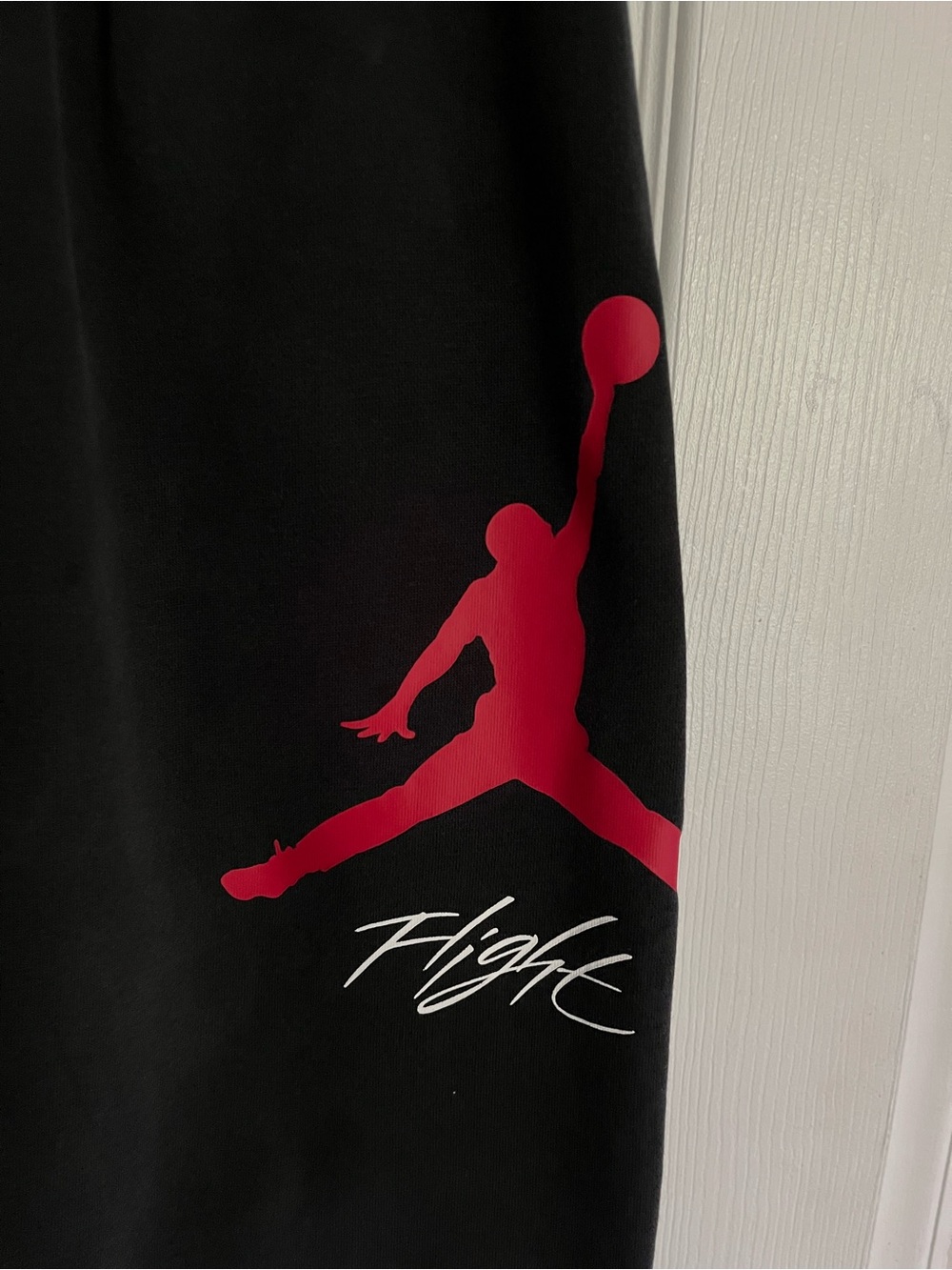 Jordan Black Joggers with Red Jumpman Graphic - Picture 2 of 6